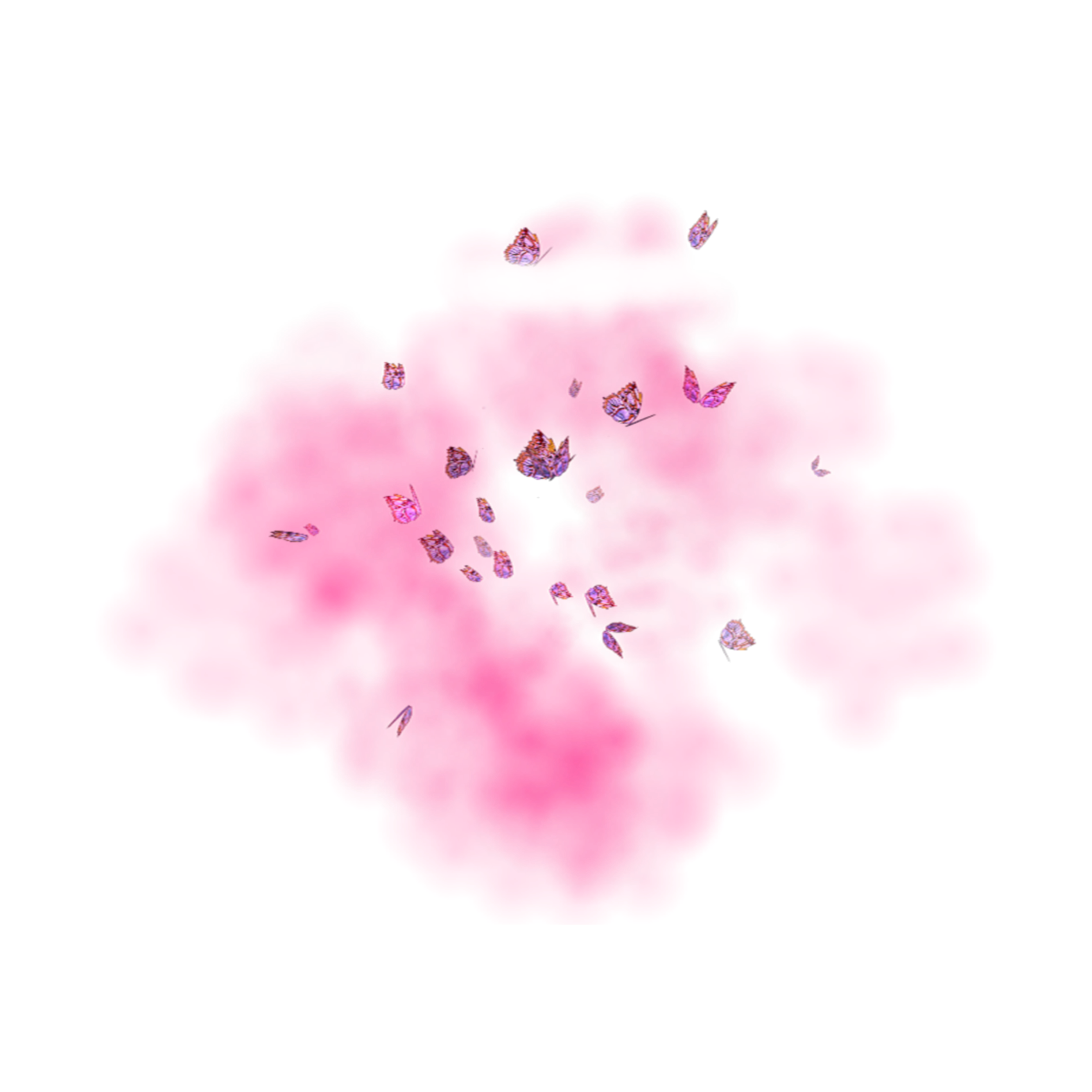 freetoedit pink butterflies sticker by kristalfrancinebrown