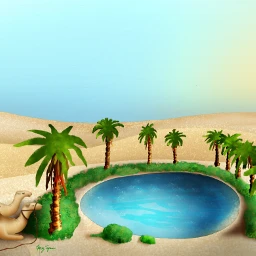 freetoedit oasis desert palmtrees water dcoasisinthedesert
