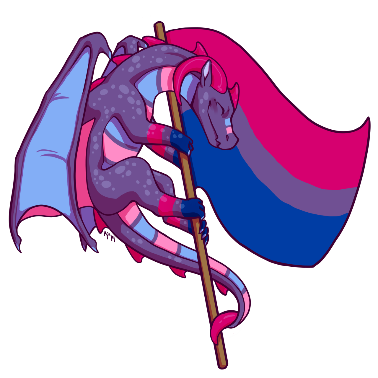 Dragon Lgbt Bisexual Pride Lovewins Sticker By Lgbtstickers 