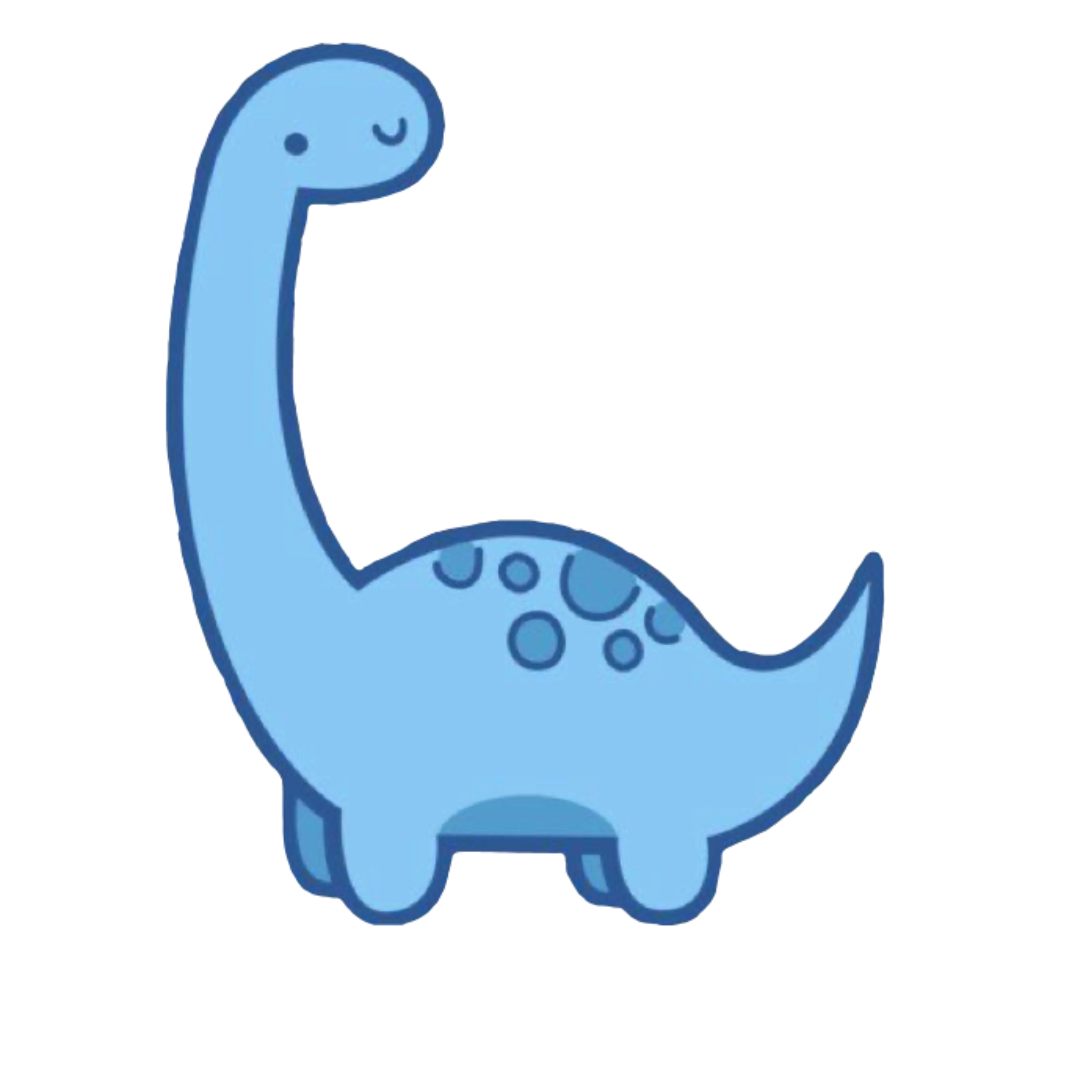 freetoedit cute kawai dino blue sticker by @cats_and_crafts