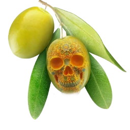 freetoedit olive green colour skull scolives