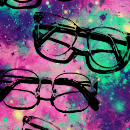 galaxy glasses colorful pink green freetoedit