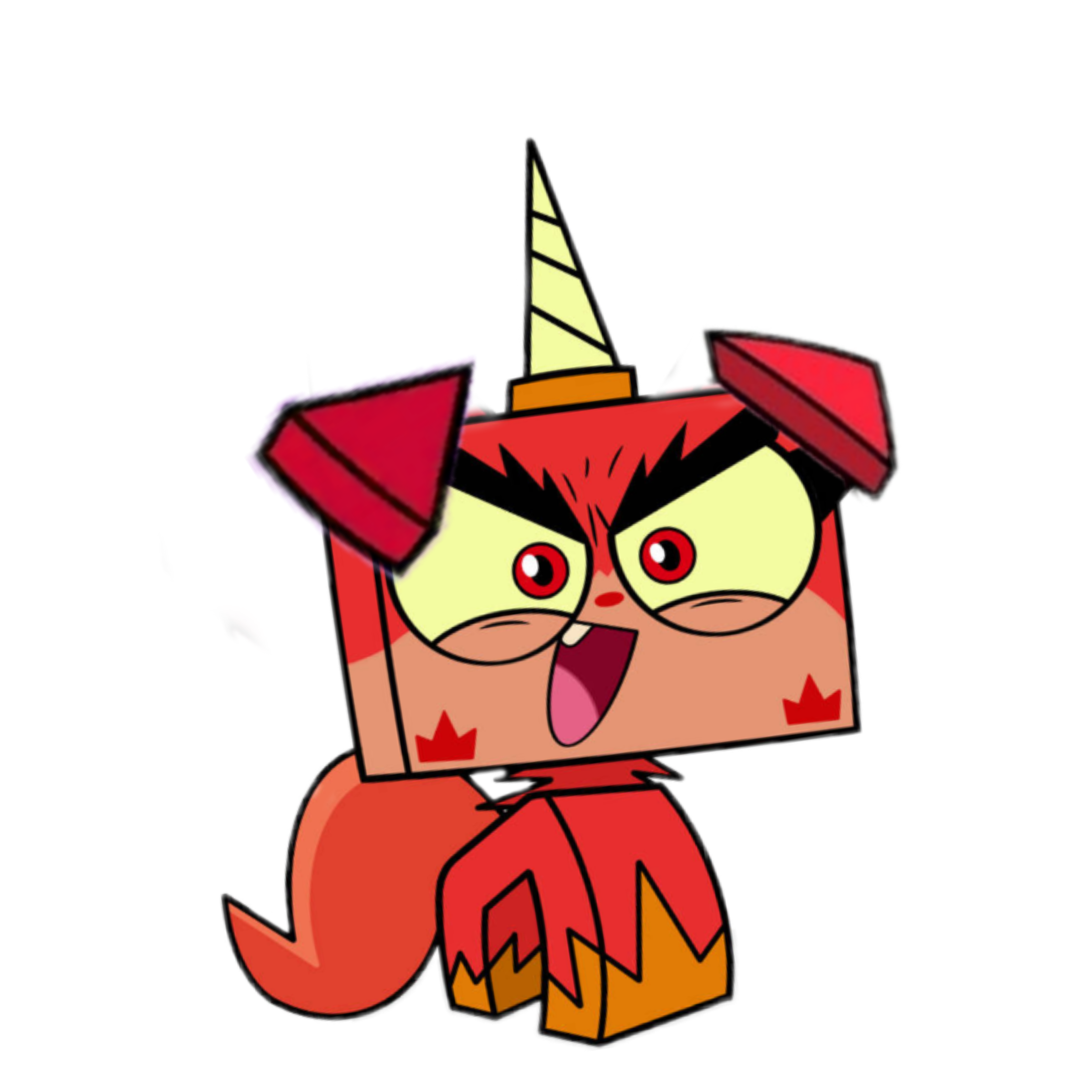 unikitty unidog aww angry unikittyoc sticker by @catto_lolz