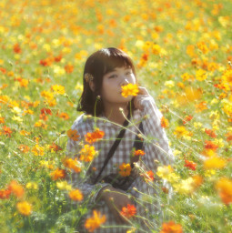 freetoedit remixit portrait girl flower