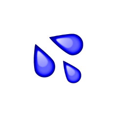 blue water sweat emoji blueemoji freetoedit
