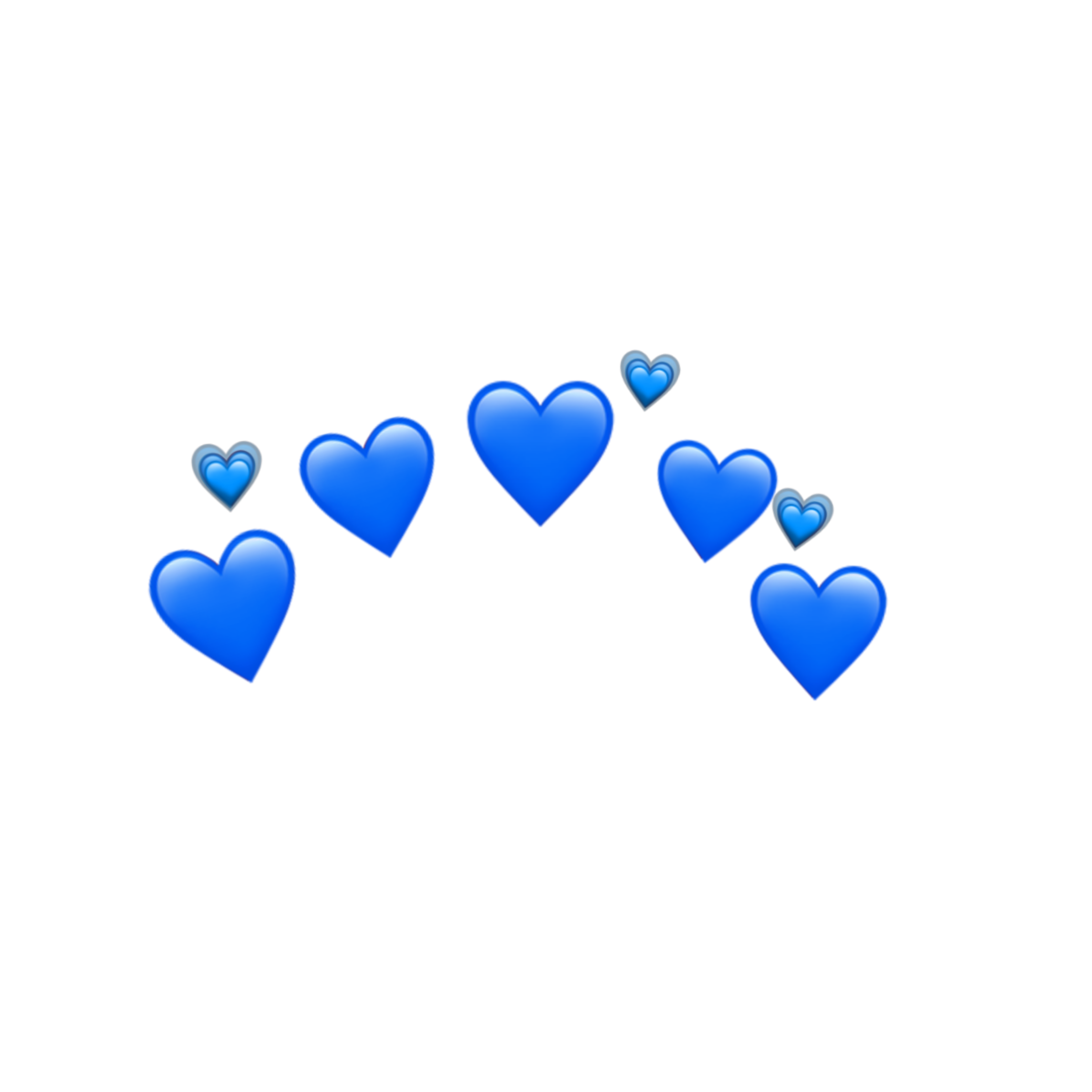 blue emoji heart crown 310528567185211 by @galaxymagickitten