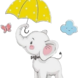 freetoedit elephant colorful animals umbrella scumbrella