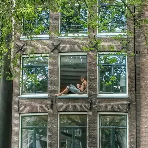 #4,#amsterdam,#people,#window,#myphoto,#pcsomeoneinawindow