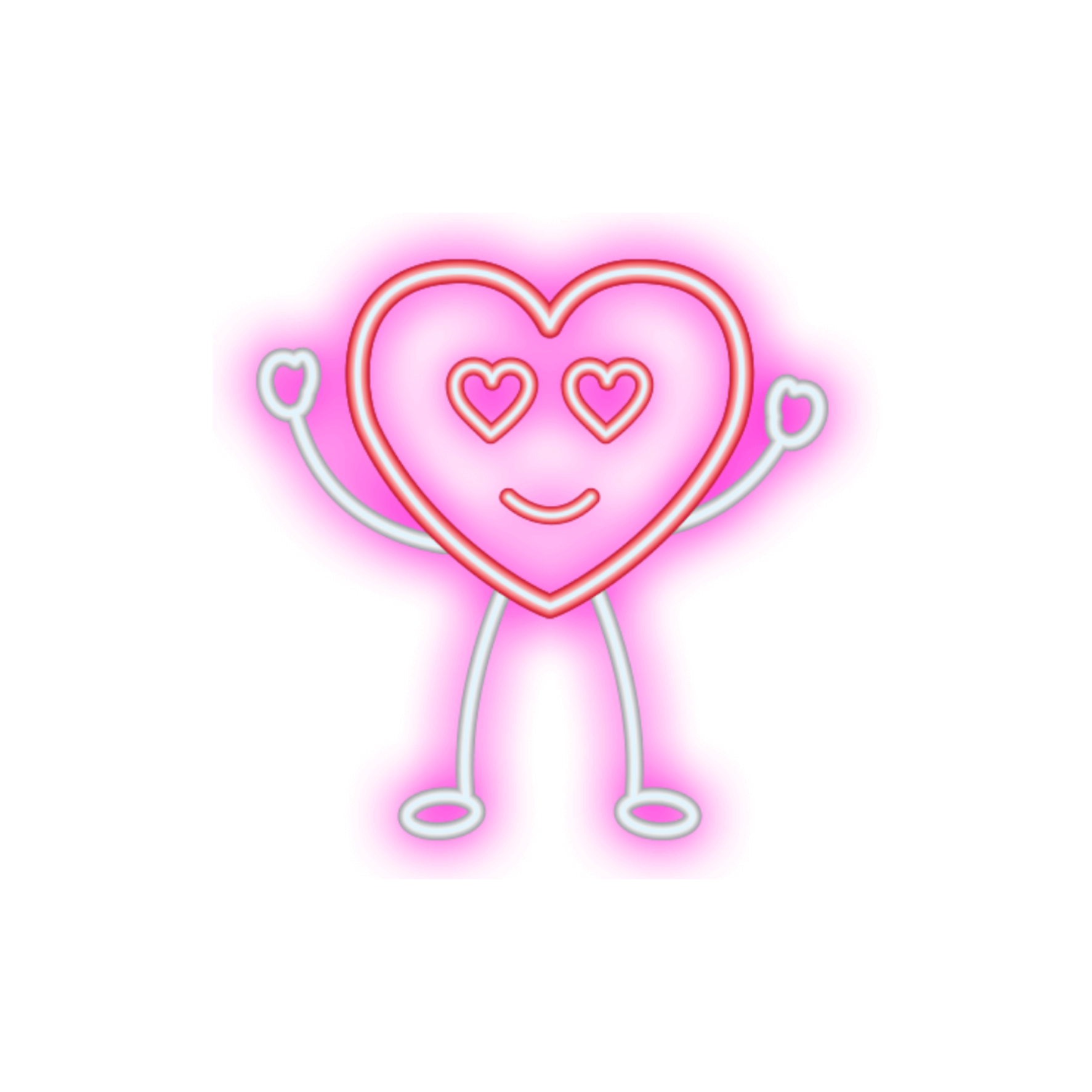 heart hearts red love neon freetoedit sticker by agdemoss80