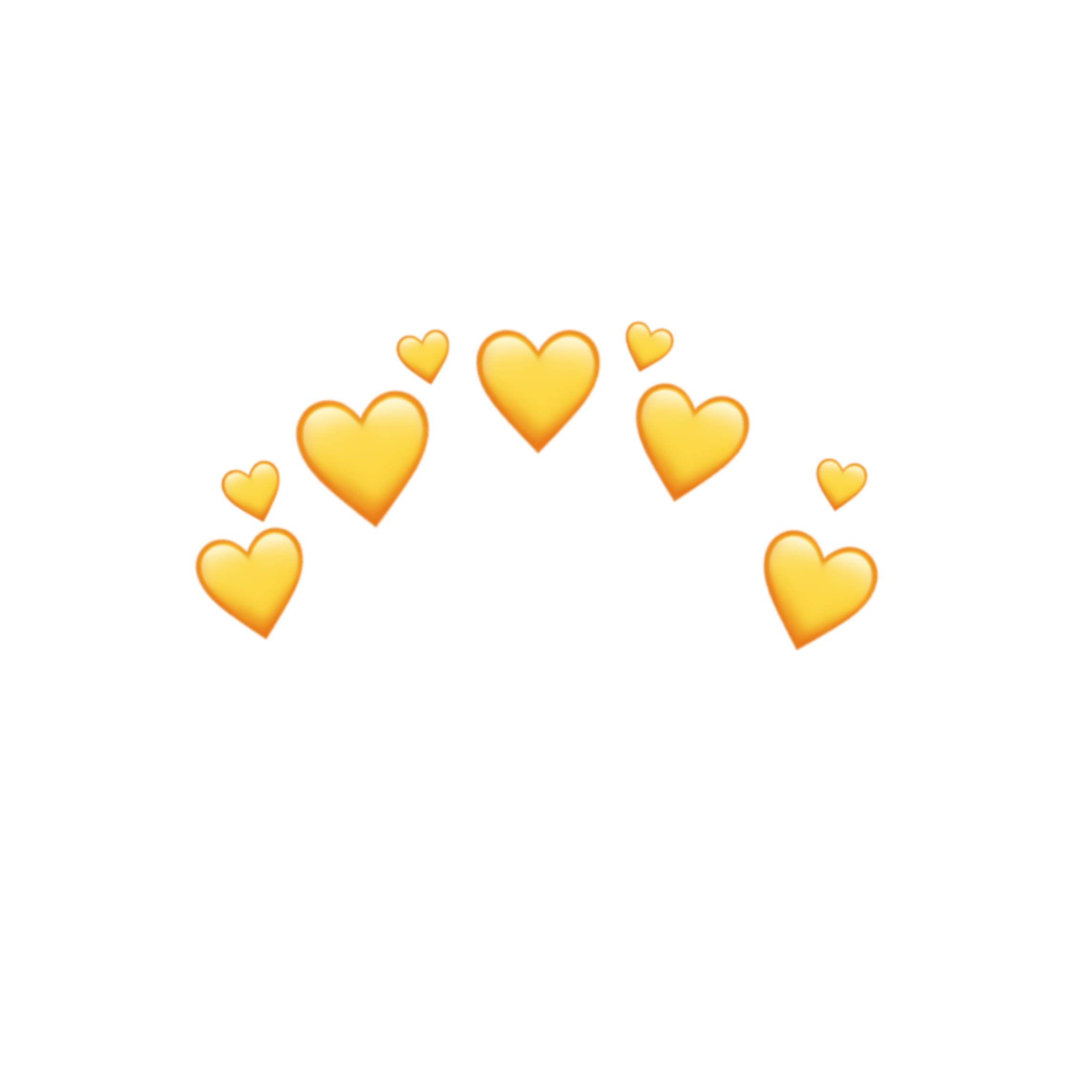 hearts emoji yellow freetoedit sticker by @galaxymagickitten