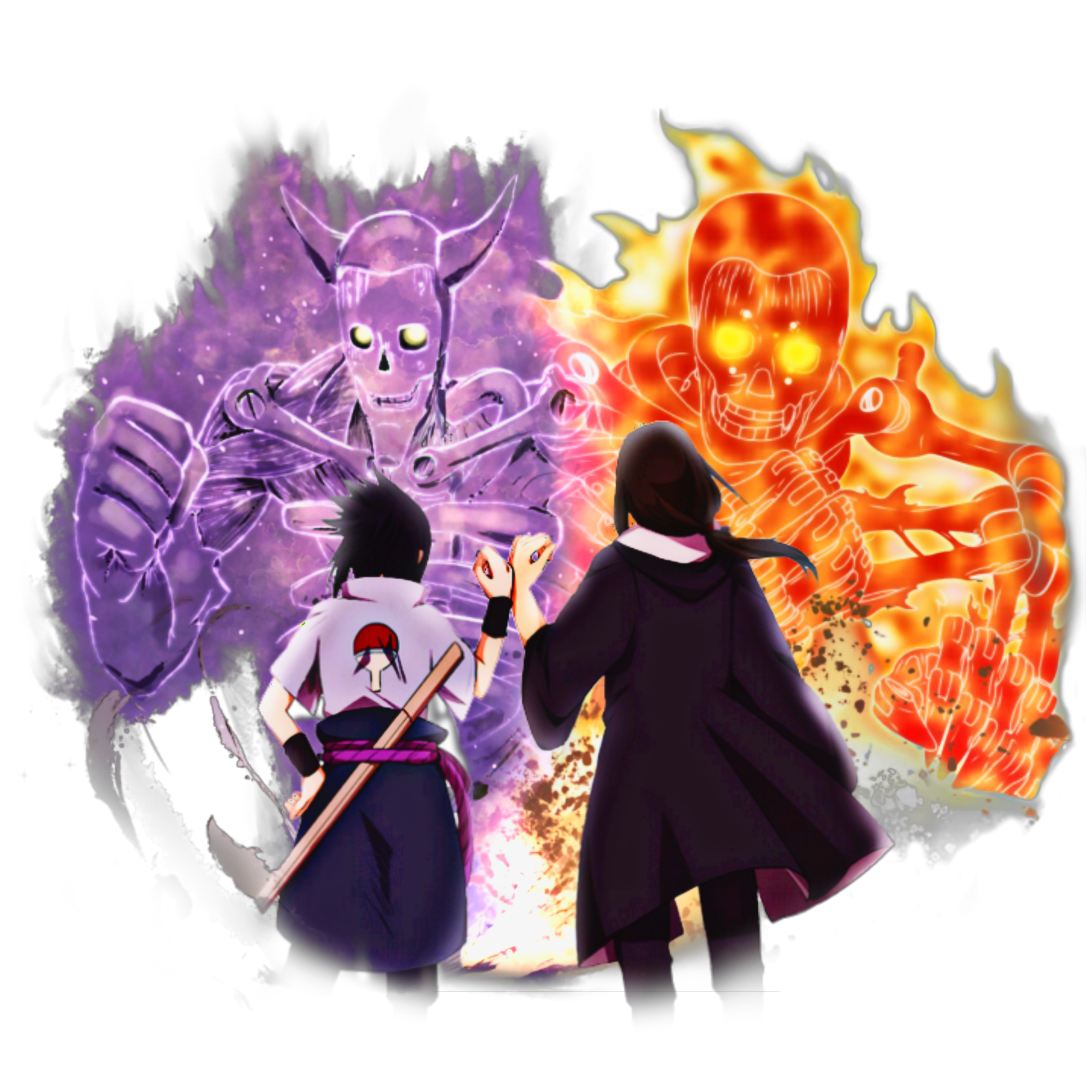 Itachi Sasuke Susanoo Sticker By Agustin