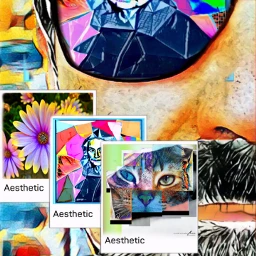 freetoedit collage paint cubismo arte ecaesthetic