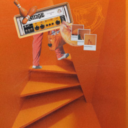 freetoedit orange aesthetic stair photooftheday ecaesthetic