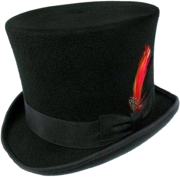 black hat tophat red feather sticker by @kimmytasset