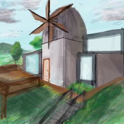 freetoedit watercolor painting draw art dcwindmills windmills
