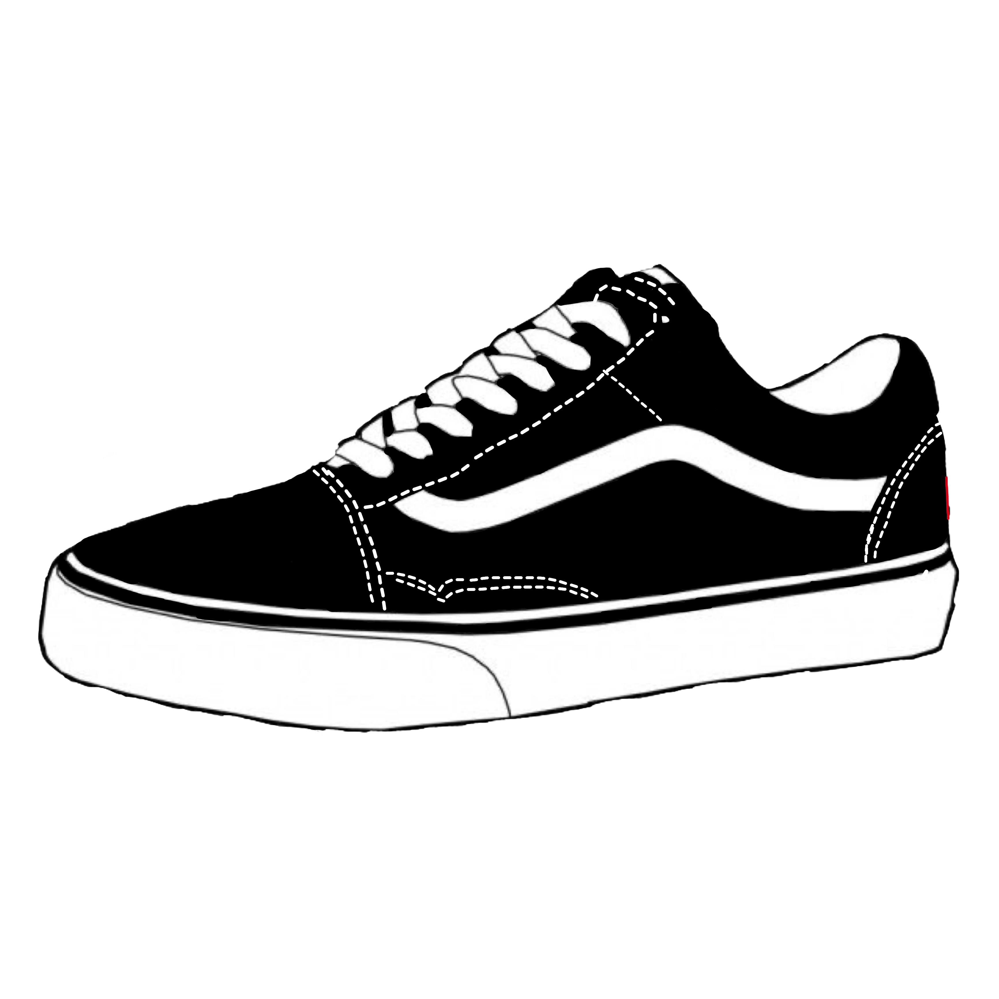 black vans drawing