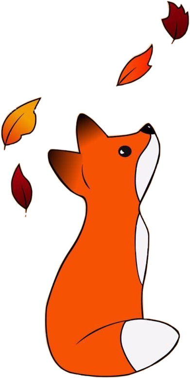 fox cute fall autumn leaves freetoedit sticker by @emiscute