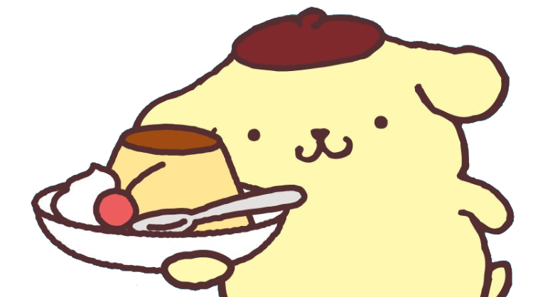 sanrio pompompurin doggie pudding sticker by @cotton_yeni