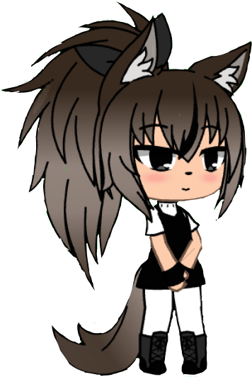 girl gachalife wolf freetoedit #girl sticker by @lunawolf24