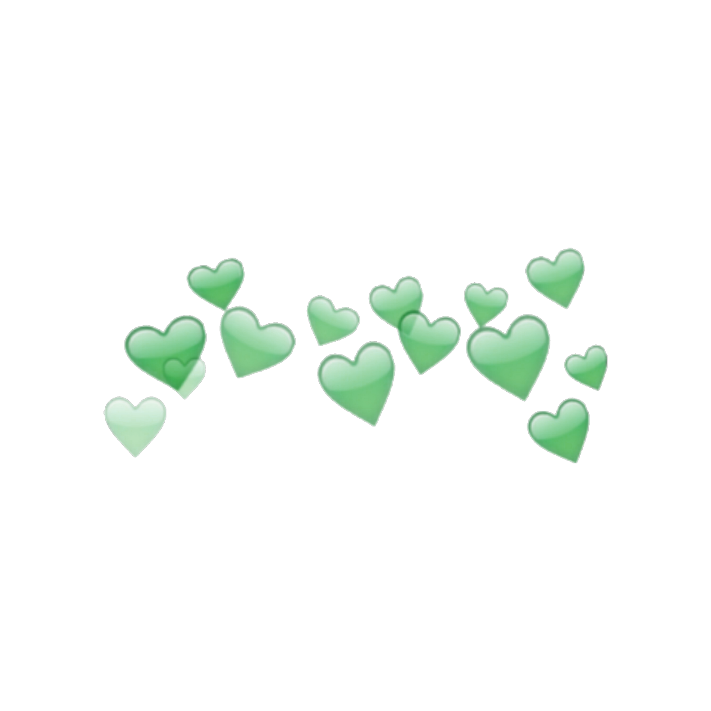 green mint heart crown emoji - Sticker by eggdog