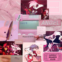 angeldust pink collage soft cute freetoedit