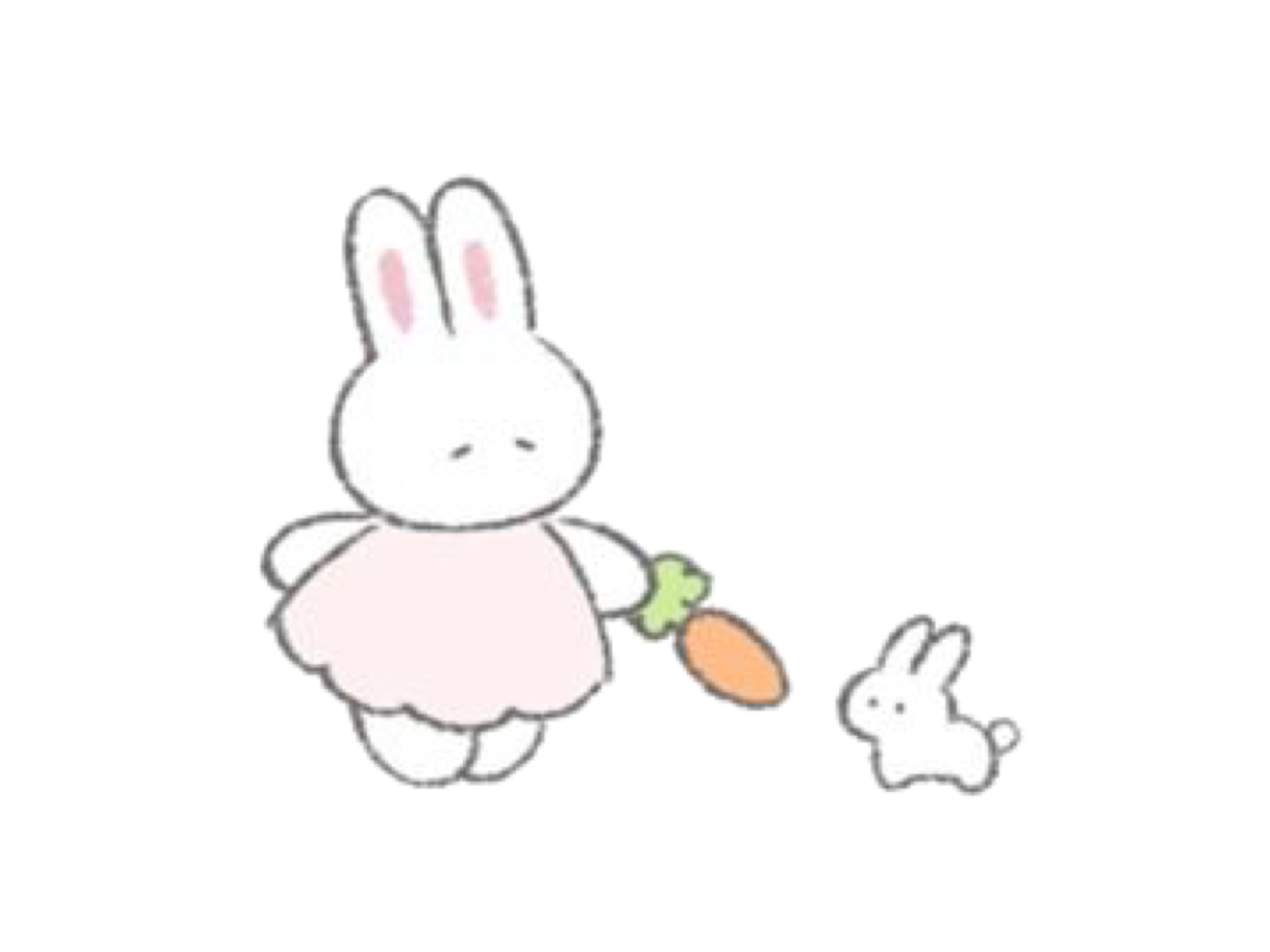 Tiny bunny рисунок карандашом