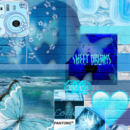 blue bluewallpaper blueaesthetic butterfly lightblue freetoedit