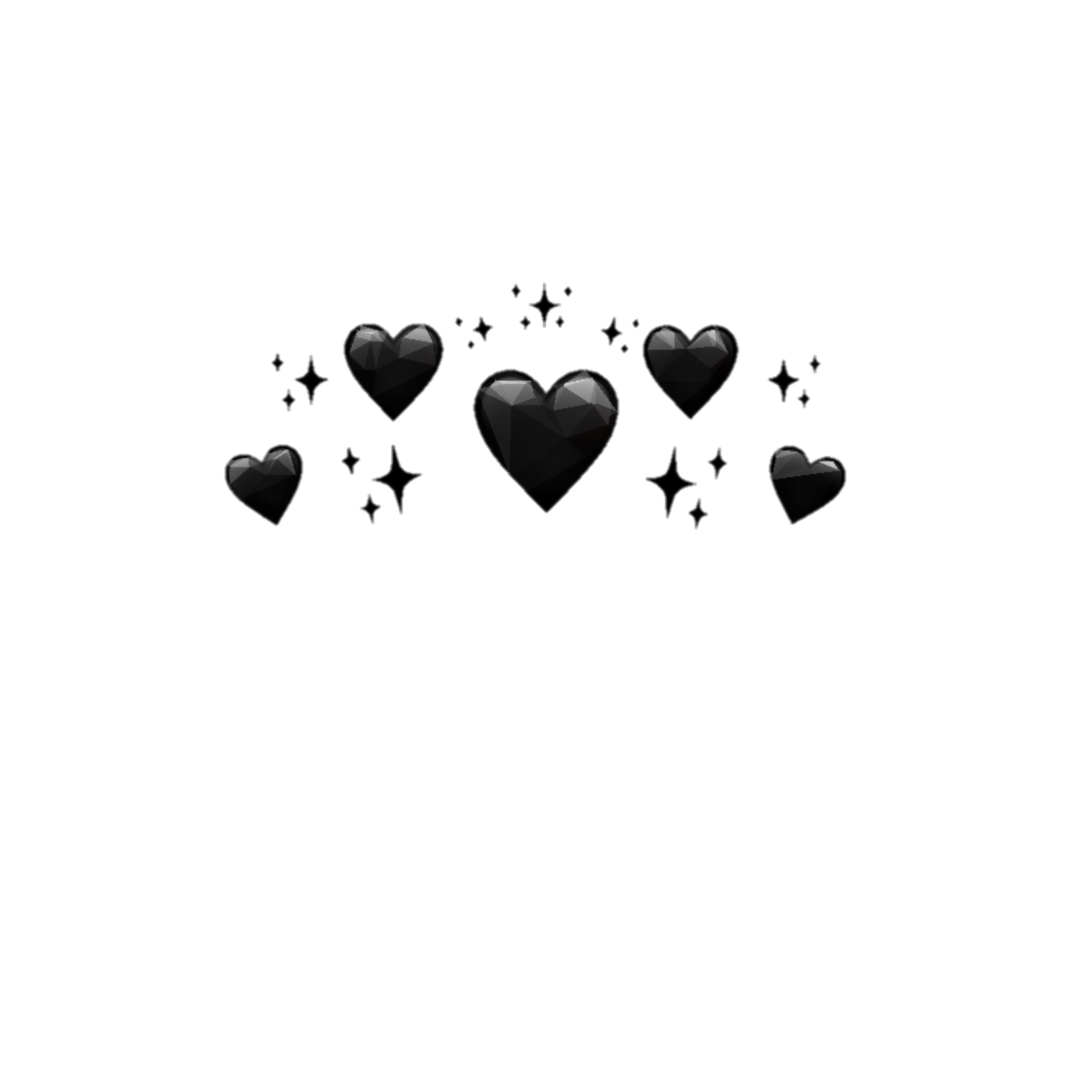 Blackheart Hearts Black Freetoedit Sticker By Sillage 