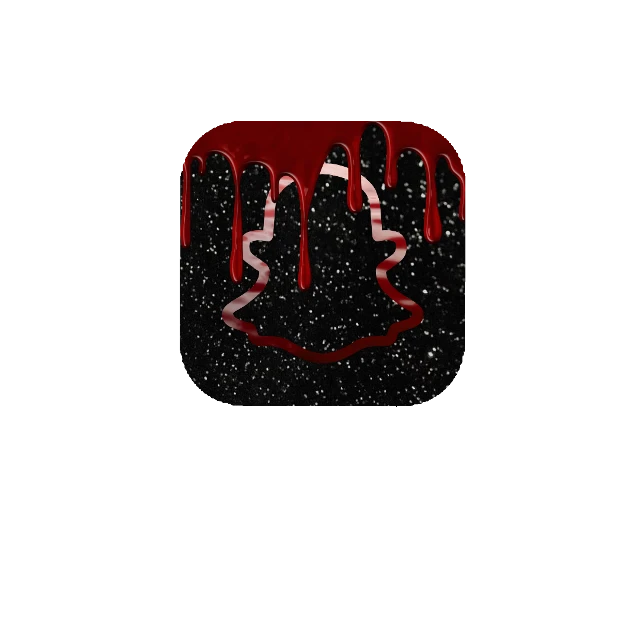 Goth Blood Black Blackglitter Sticker By Omgrabbitz