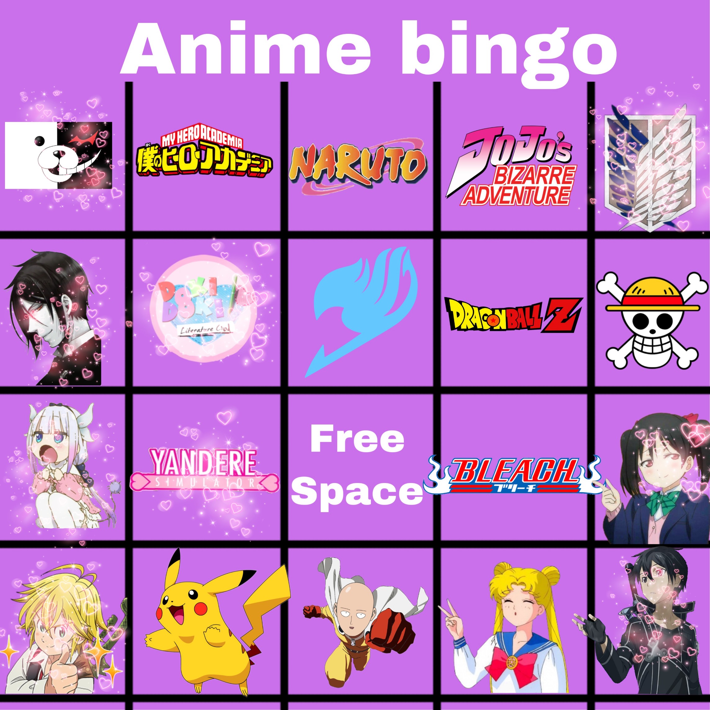 Anime-bingo