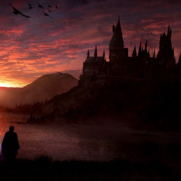 hogwarts hogwartsismyhome sunrise sunset harrypotter freetoedit