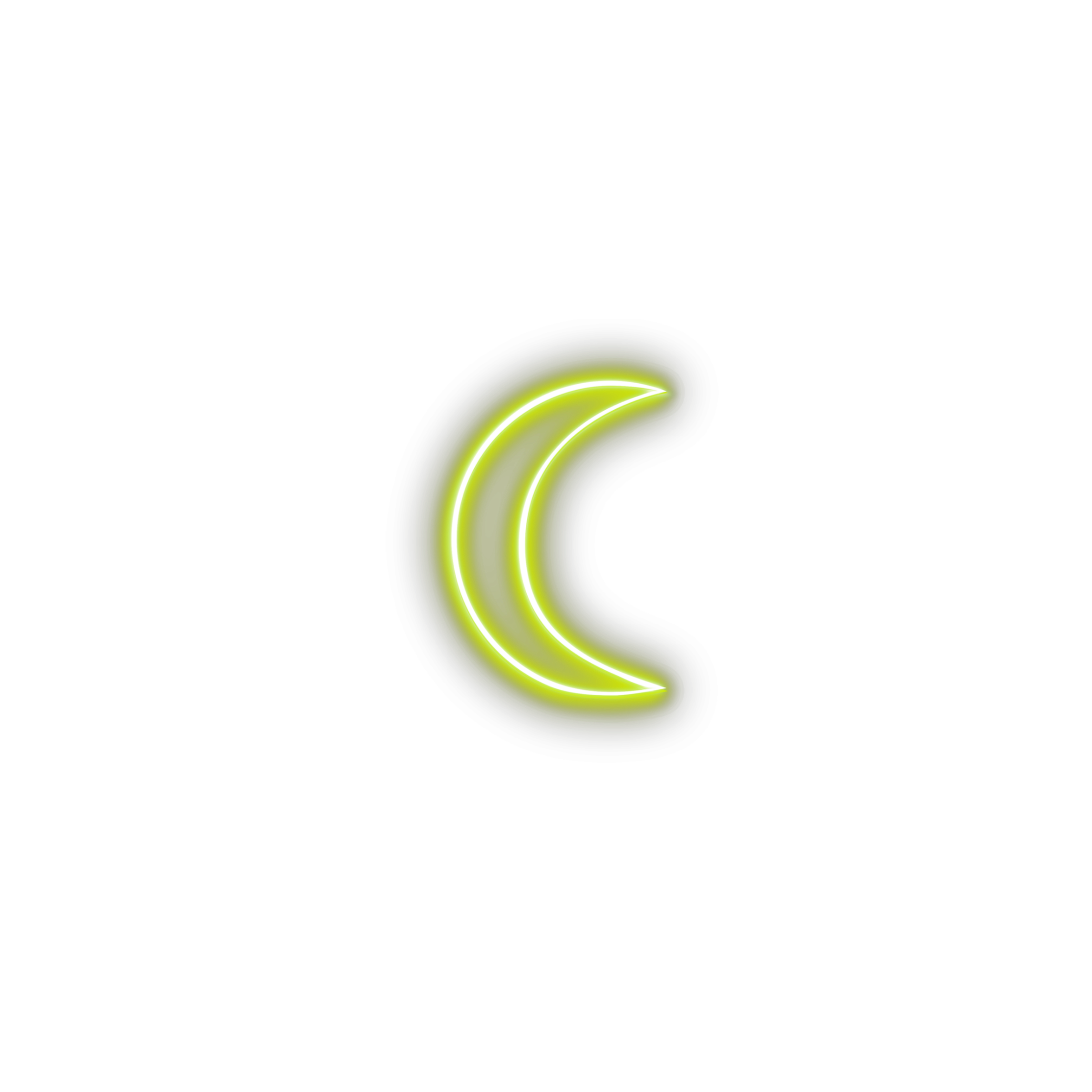 Moon Lune Fluo Yellow Yellowmoon Sticker By Leanadlv 1728