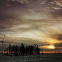 energy wind sunset