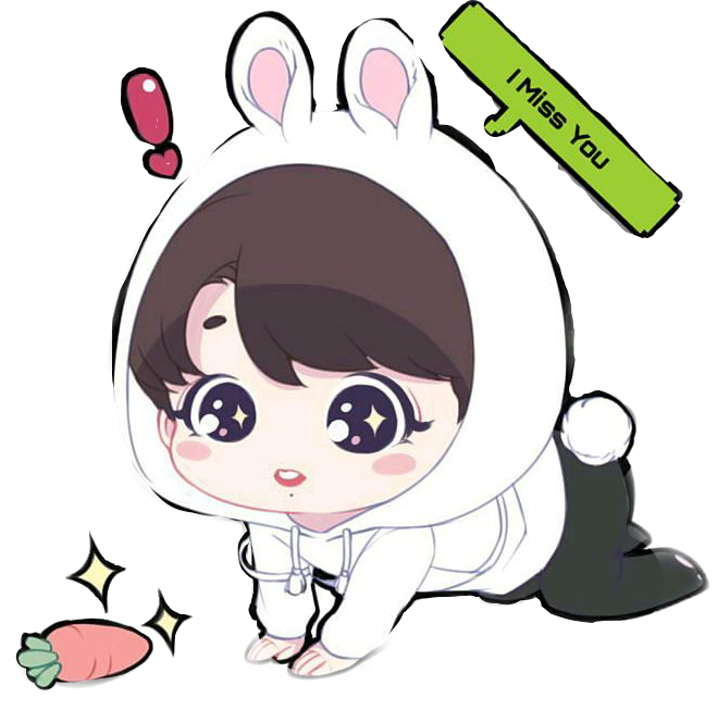 jungkook bunny bts freetoedit sticker by @kookie_jk7