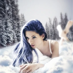 freetoedit picsart art girl snow ircsnowyforest snowyforest