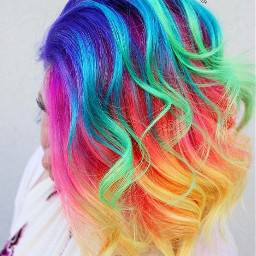 hair hairstyle haircolor hairdye rainbowhair