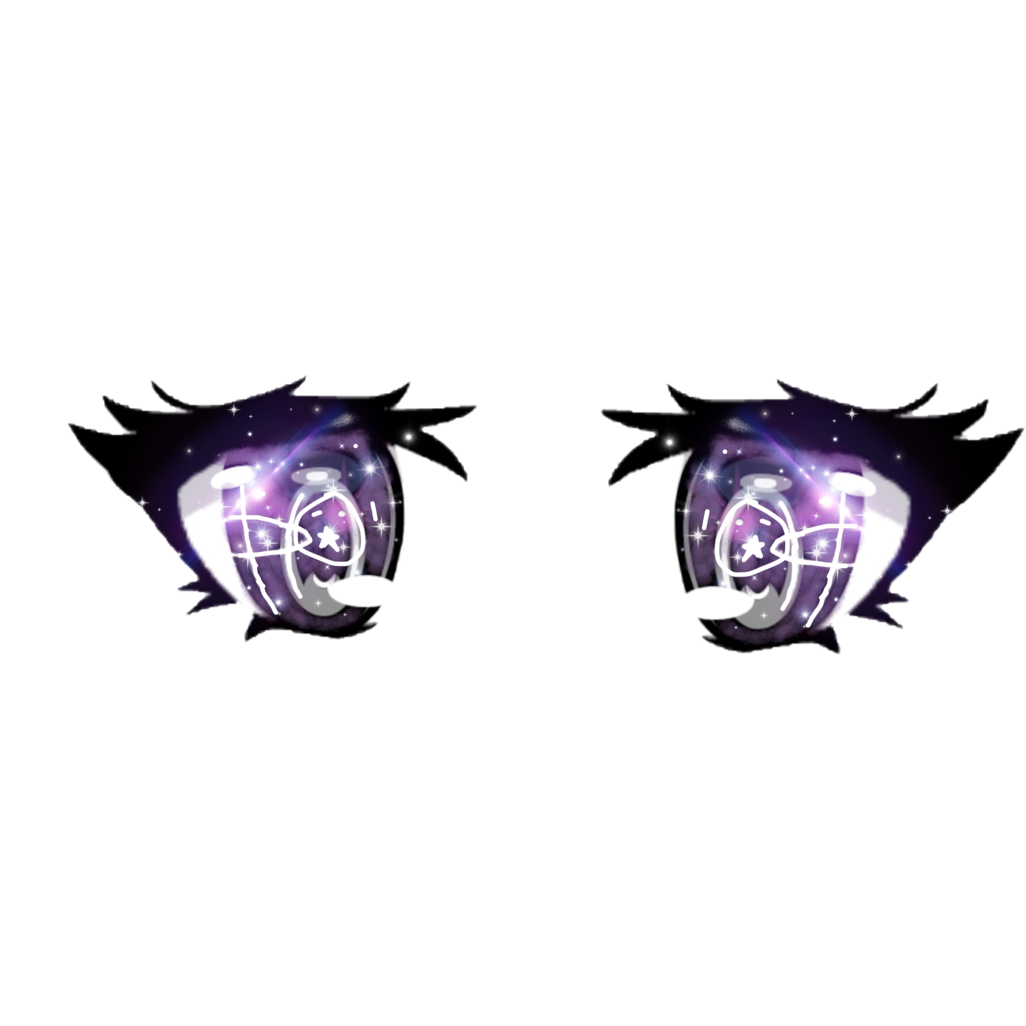 Gacha Eyes Eye Purple Black Galaxy Sticker By Bloom