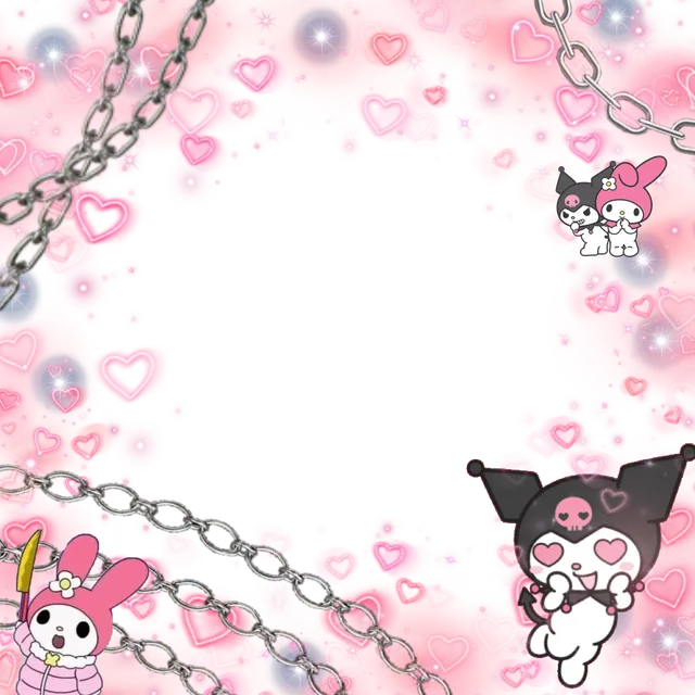 Cybergoth Goth Sanrio Edit Chains Sticker By Moon