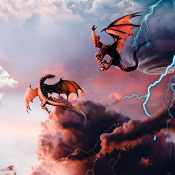 freetoedit dragon sky war battle irccottoncandyskies