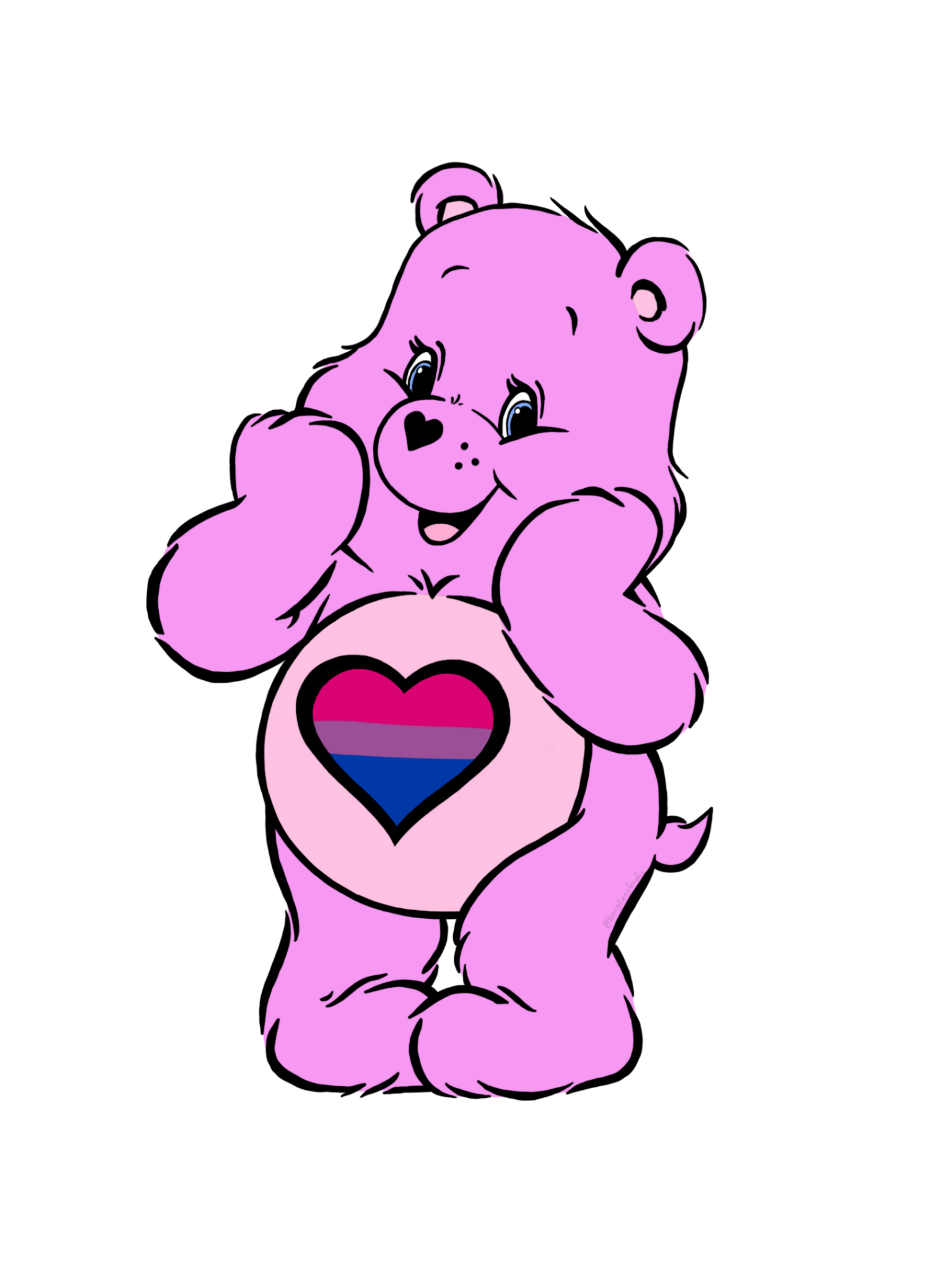 Carebears Bi Flag Bisexual Sticker By Bangtansboyfie 9995