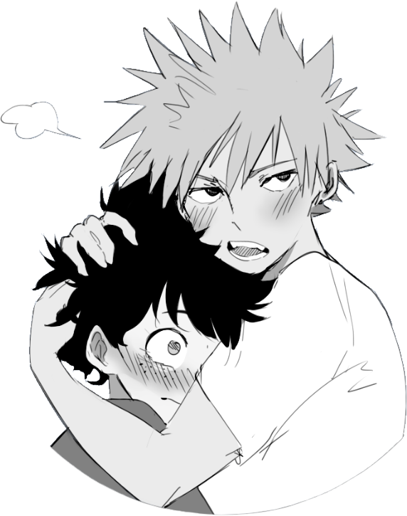 mha bnha fanart bakudeku katsudeku sticker by @clownlynn