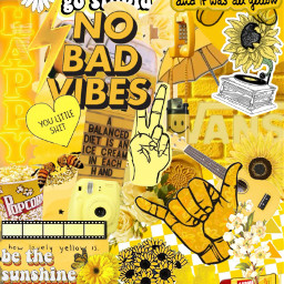 freetoedit yellow yellowaesthetic yellowcollage collage