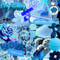 freetoedit blueaesthetic blue collage bluecollage