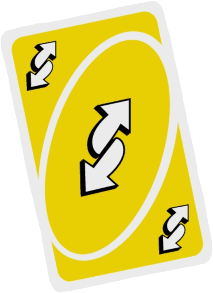 uno revese switch yellow unoreversecard sticker by @maia_x.