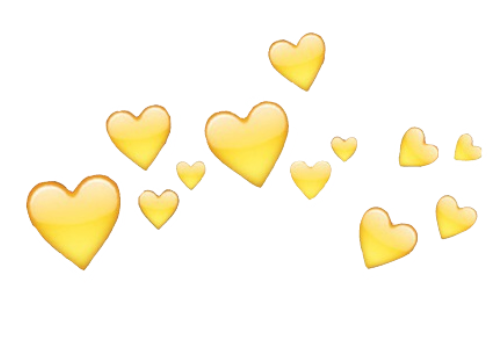 yellow heart hearts crown tiara sticker by @cute60