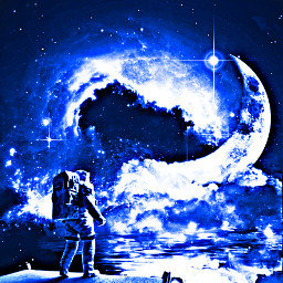 freetoedit space moon night blue