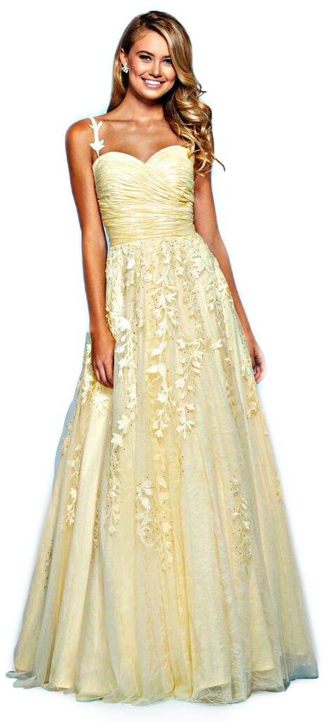 Standing Yellow Dress Girl Model Sticker By Kimmytasset