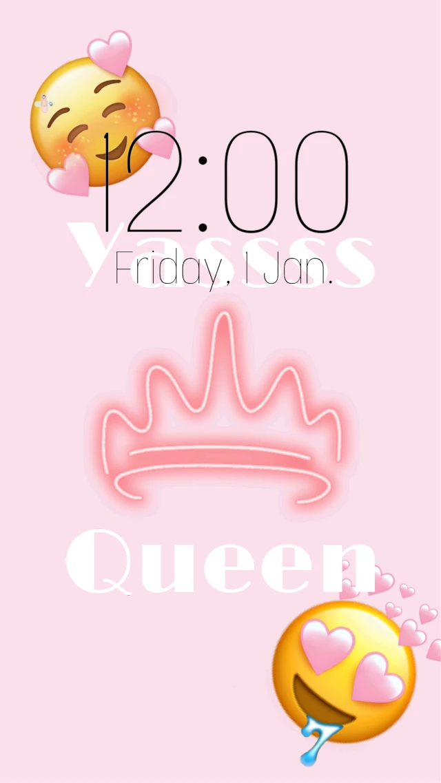 Wallpaper Iphone Pink Emoji Queen Image By Happy