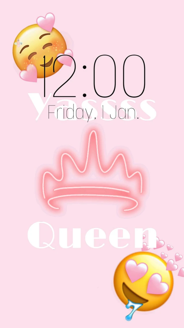 Wallpaper Iphone Pink Emoji Queen Image By Happy