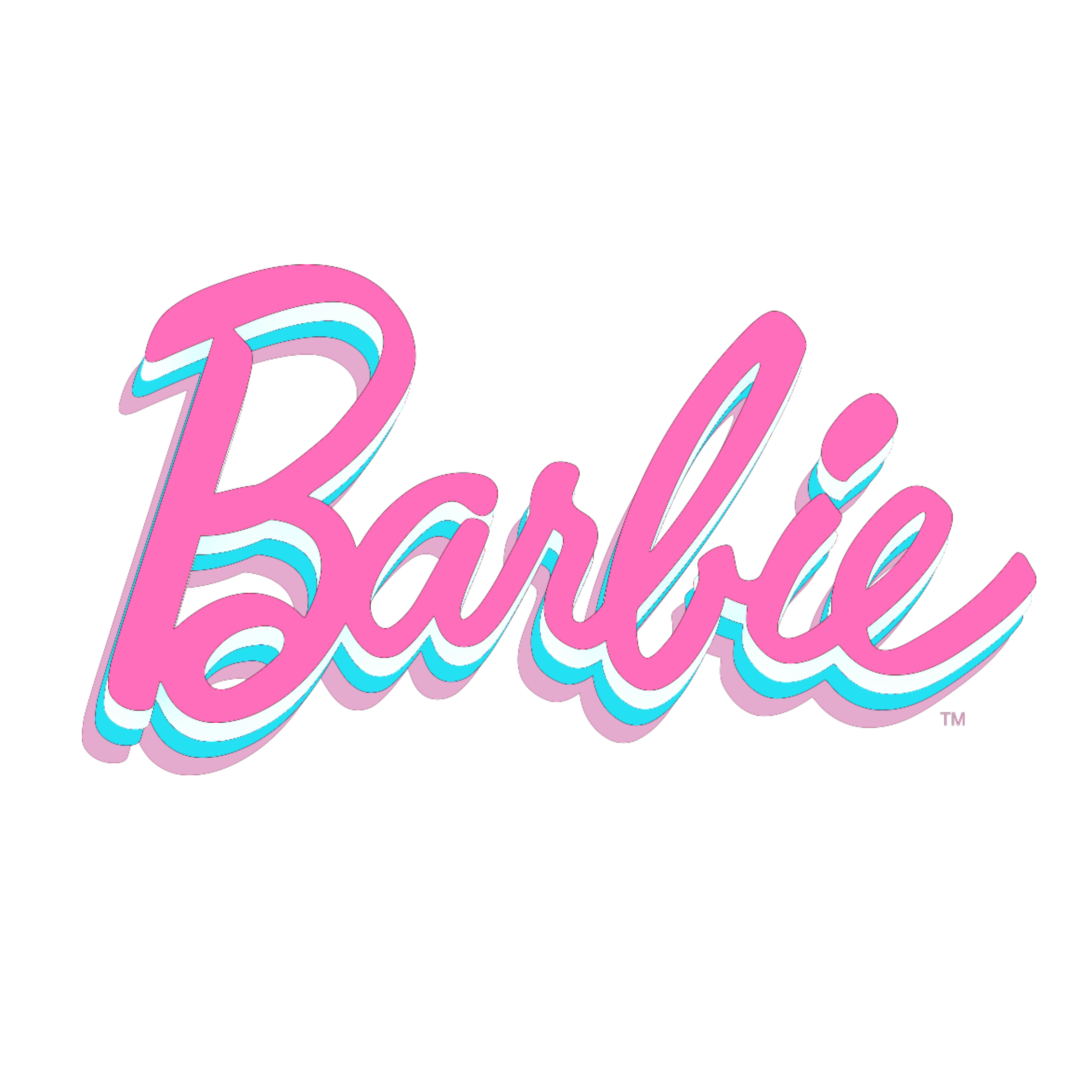 barbie logo sticker